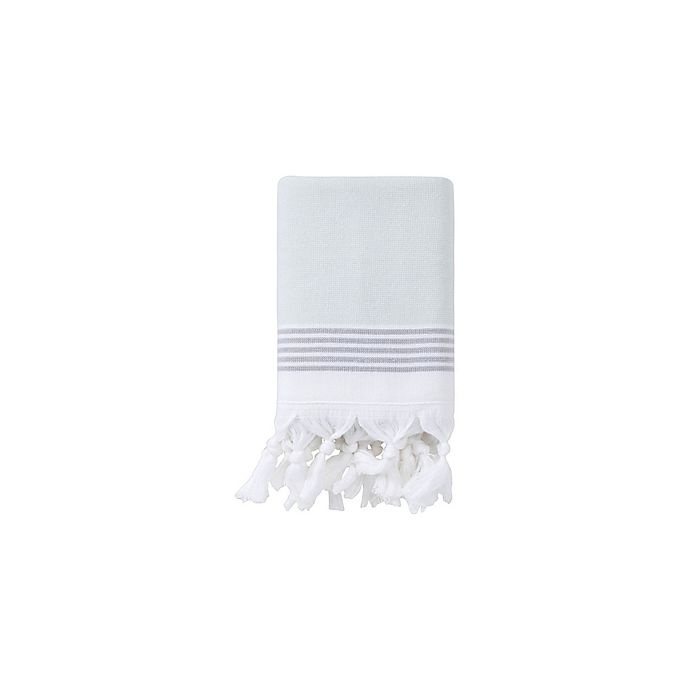 slide 1 of 2, Haven Organic Cotton Flatweave Hand Towel - Sky Grey, 1 ct