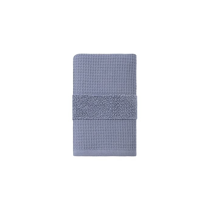 slide 1 of 2, Haven Organic Cotton Waffle & Terry Hand Towel - Folkstone Grey, 1 ct