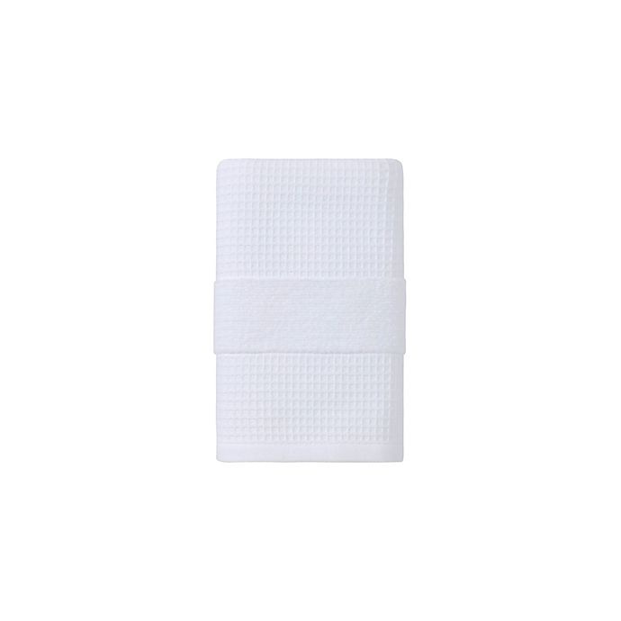 slide 1 of 2, Haven Organic Cotton Waffle & Terry Hand Towel - Bright White, 1 ct