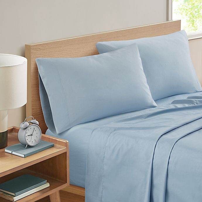 slide 1 of 2, Marmalade 144-Thread Count Twin Sheet Set - Blue Fog, 1 ct