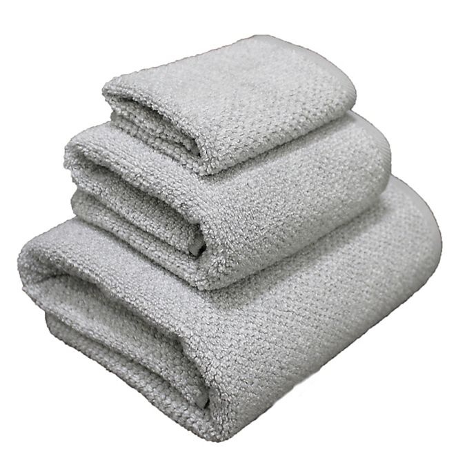 slide 2 of 2, Haven Heathered Pebble Hand Towel - Harbor Mist, 1 ct