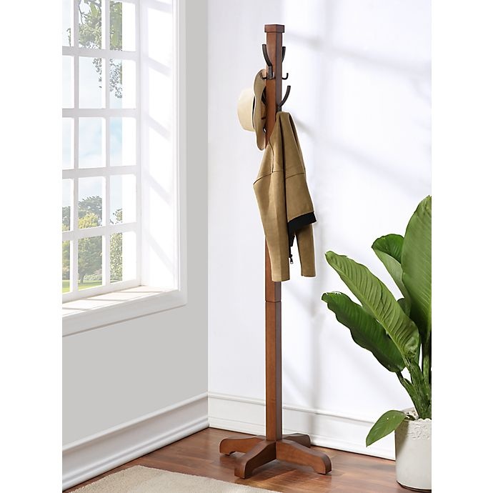 slide 2 of 4, Bee & Willow Home Solid Wood Coat Rack - Walnut, 1 ct