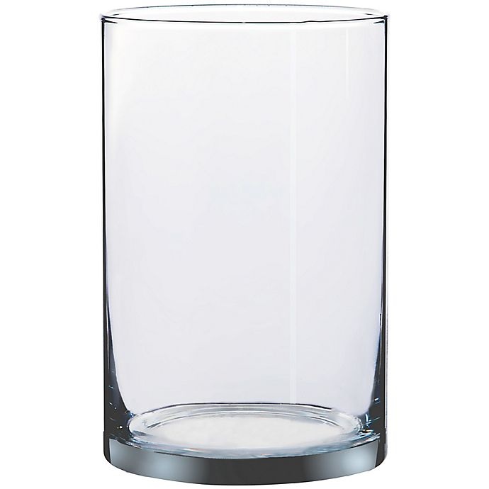 slide 1 of 1, W Home Cylinder Glass Vase, 8 in