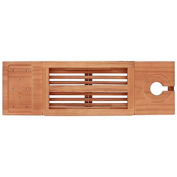 slide 8 of 8, Haven Teak Expandable Tub Tray - Natural, 1 ct