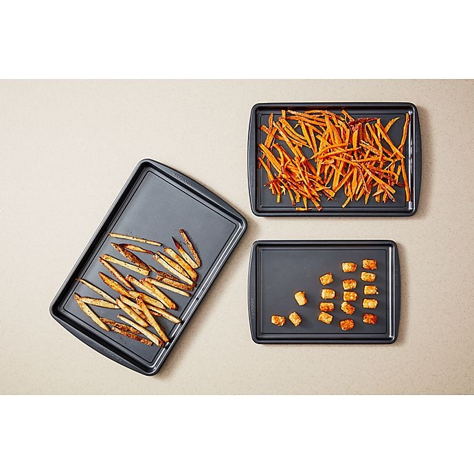 slide 8 of 8, Simply Essential Nonstick Jelly Roll Pans Set, 3 ct