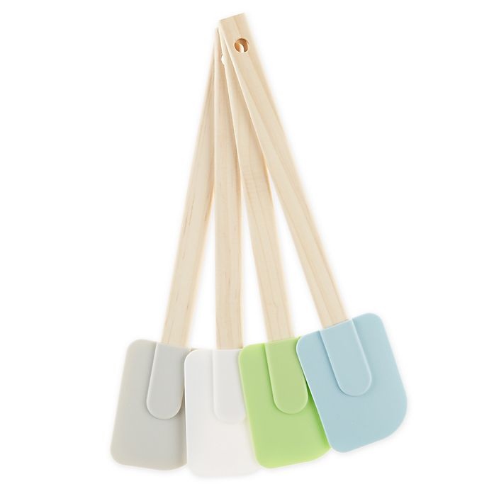 slide 3 of 3, Simply Essential Silicone Spatulas Set - Multi, 4 ct