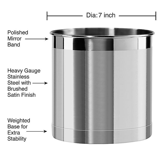 slide 2 of 5, Simply Essential Our Table Jumbo Stainless Steel Utensil Holder, 1 ct