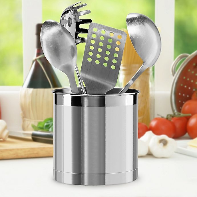 slide 5 of 5, Simply Essential Our Table Jumbo Stainless Steel Utensil Holder, 1 ct