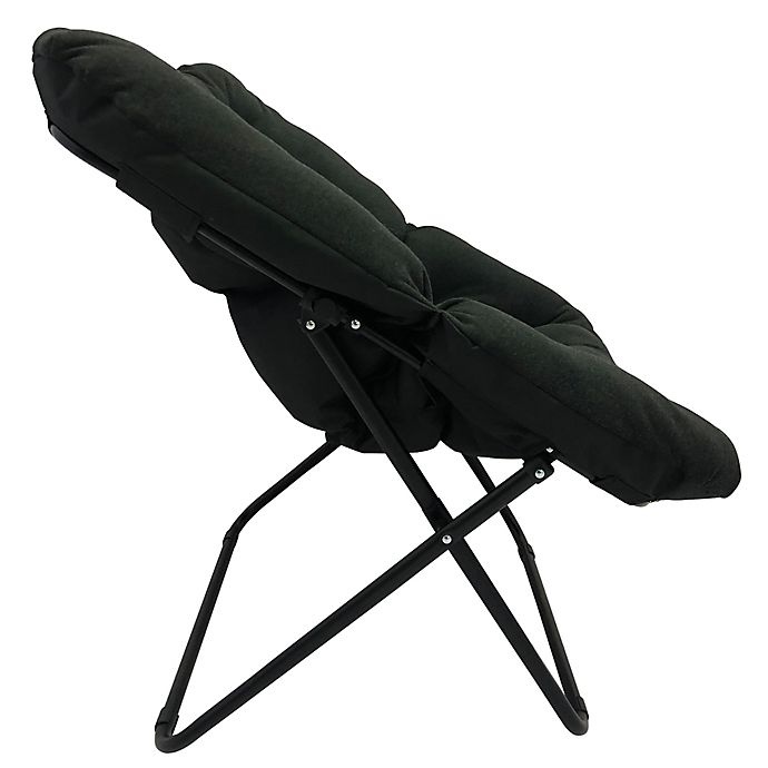 slide 3 of 5, Simply Essential Foldable Square Lounge Chair - Charcoal, 1 ct