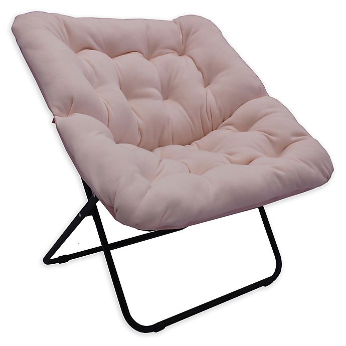 slide 1 of 5, Simply Essential Foldable Square Lounge Chair - Blush, 1 ct