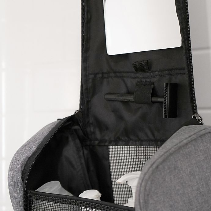 slide 4 of 4, Simply Essential Hanging Toiletry Bag - Grey, 1 ct