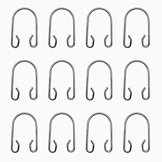 slide 2 of 2, Haven Stainless Steel Double U-Shaped Shower Hooks - Chrome, 12 ct