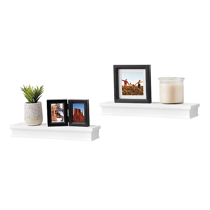 slide 2 of 2, Simply Essential Wood Shelves - White, 2 ct