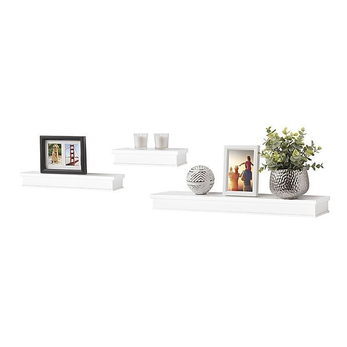 slide 2 of 2, Simply Essential Wood Shelves - White, 3 ct