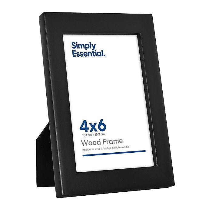 slide 2 of 2, Simply Essential Gallery Wood Picture Frame - Black, 4 in x 6 in