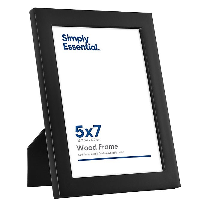 slide 2 of 2, Simply Essential Gallery Wood Picture Frame - Black, 5 in x 7 in