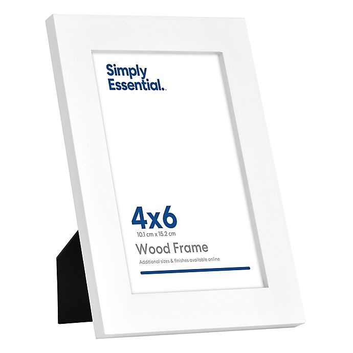 slide 2 of 2, Simply Essential Gallery Wood Picture Frame - White, 4 in x 6 in