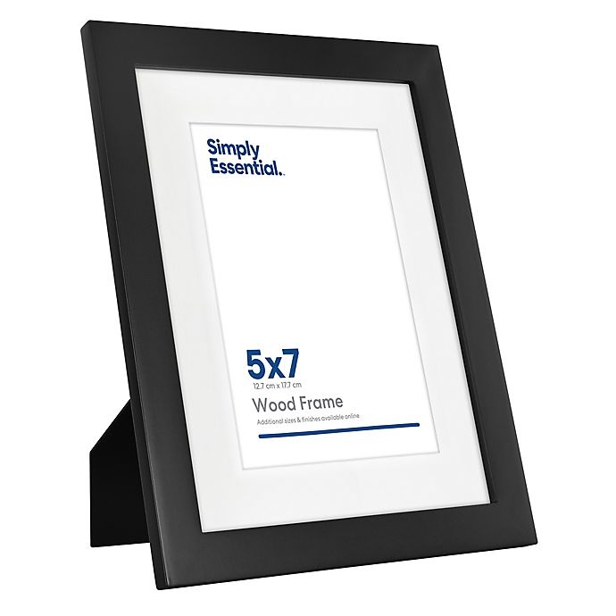 slide 2 of 2, Simply Essential Gallery Matted Wood Picture Frame - Black, 5 in x 7 in