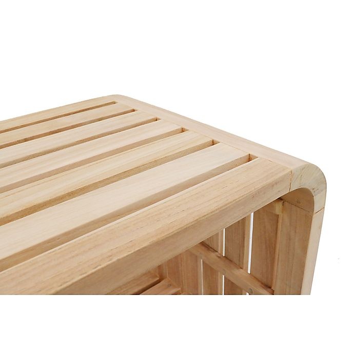 slide 3 of 6, Haven Teak Waterfall Bench - Light Natural, 1 ct