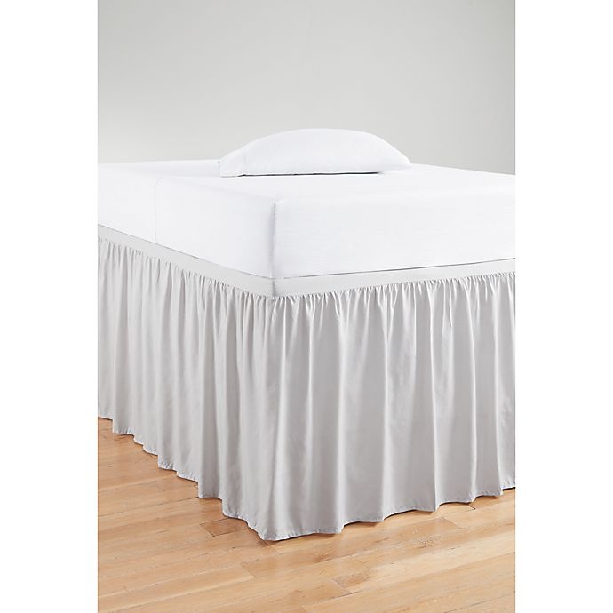 slide 2 of 2, Simply Essential Twin/Twin XL Ruffled Bed Skirt - Grey, 1 ct