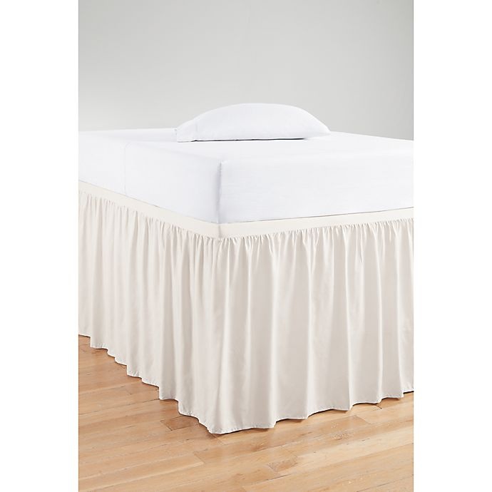 slide 2 of 2, Simply Essential Full/Full XL Ruffled Bed Skirt - White, 1 ct