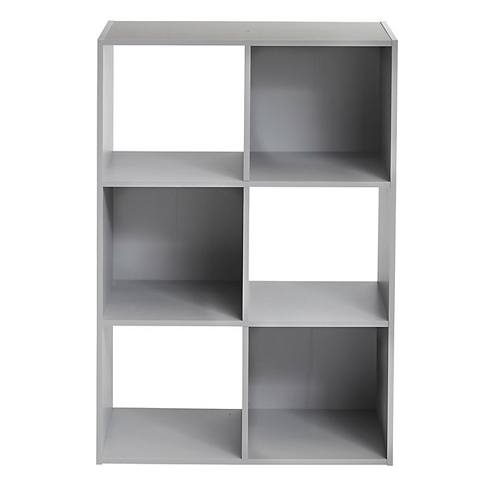 slide 4 of 4, Simply Essential. 6-Cube Organizer - Grey, 1 ct