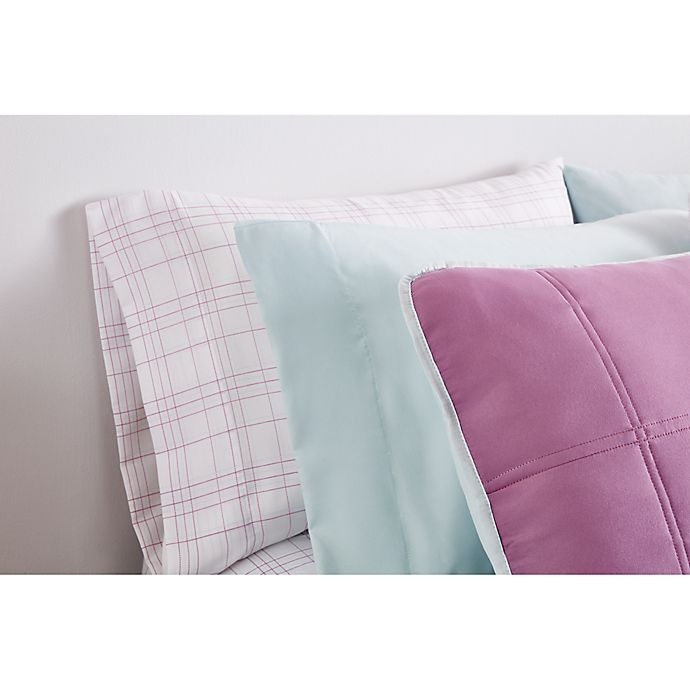 slide 2 of 2, Simply Essential Watercolor Twin/Twin XL Comforter Set - Purple, 6 ct