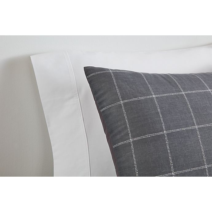 slide 2 of 3, Simply Essential Windowpane Twin/Twin XL Comforter Set - Grey/White, 2 ct