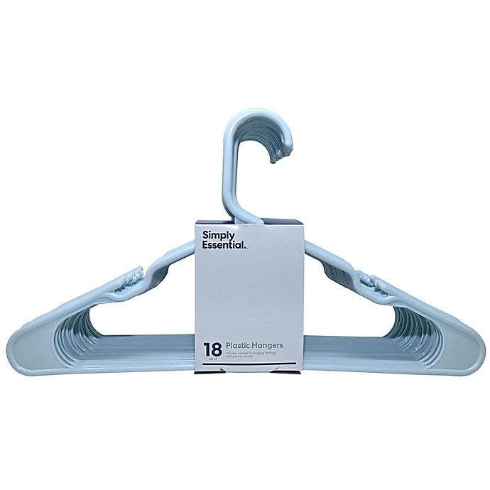 slide 2 of 3, Simply Essential Notched Hangers - Grey, 18 ct