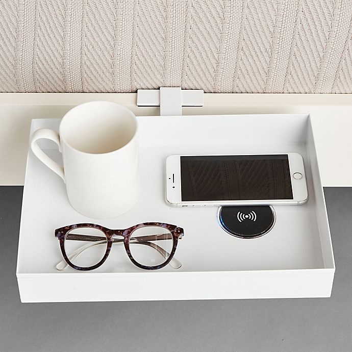 slide 3 of 3, Simply Essential Wireless Charging Bunk Shelf - White, 1 ct