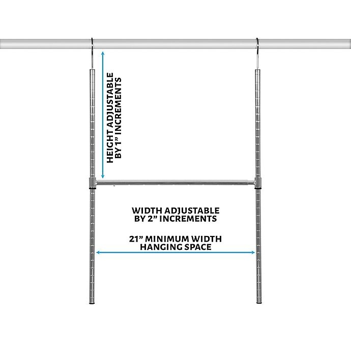 slide 3 of 11, Simply Essential Double Hang Adjustable Closet Rod, 1 ct