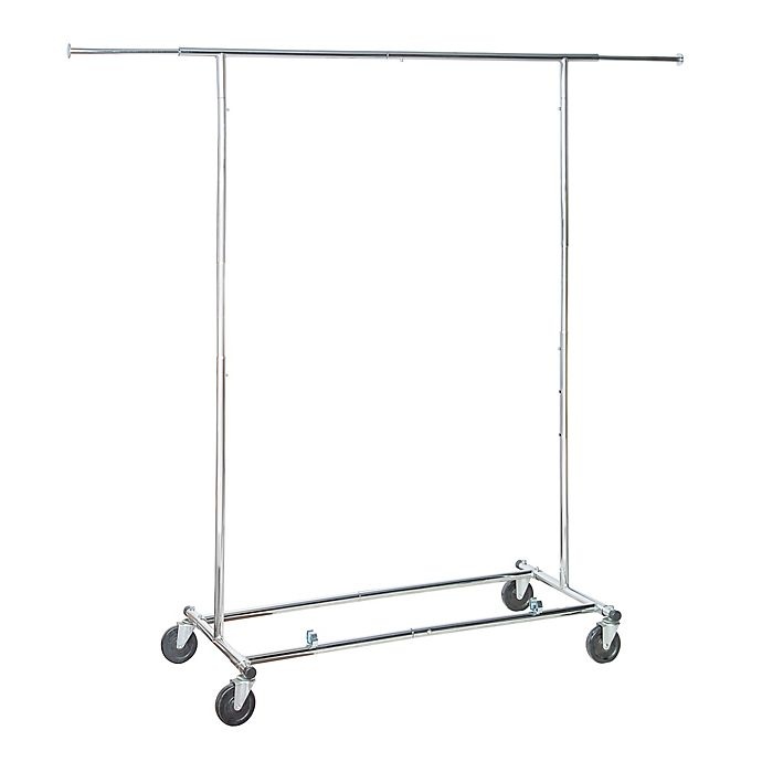 slide 4 of 8, Simply Essential Commercial Grade Single Bar Adjustable Garment Rack, 1 ct