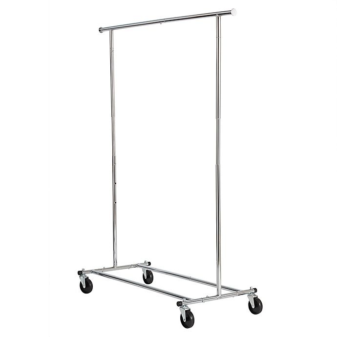 slide 8 of 8, Simply Essential Commercial Grade Single Bar Adjustable Garment Rack, 1 ct