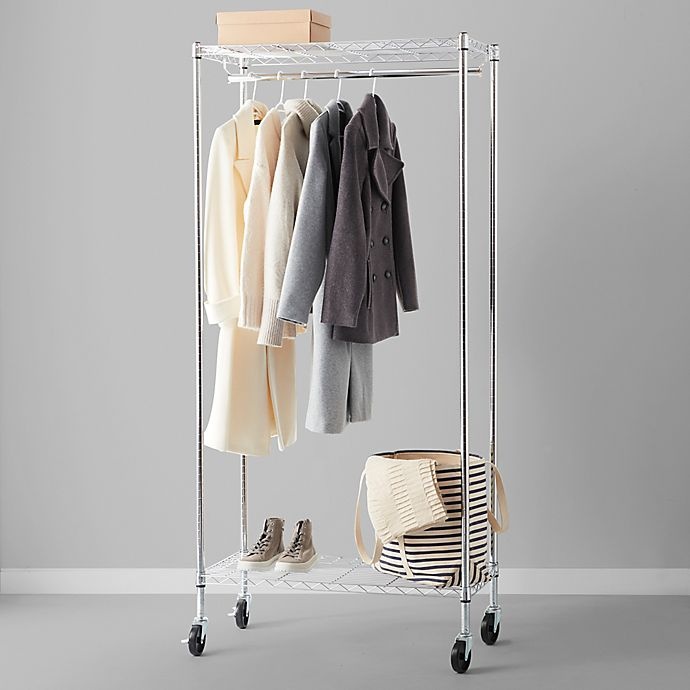 slide 3 of 5, Simply Essential Garment Rack with Cover, 1 ct