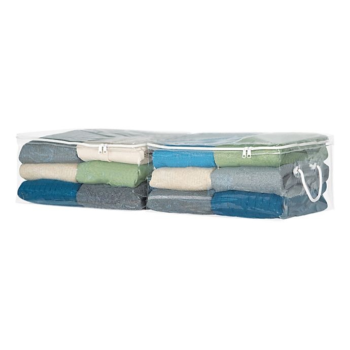 slide 1 of 4, Simply Essential Sweater Storage Bags, 2 ct