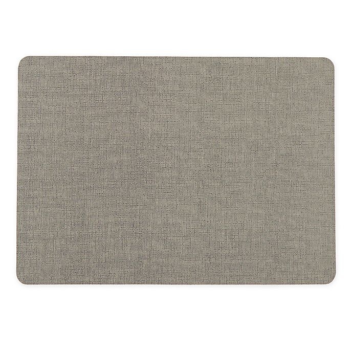 slide 1 of 1, Simply Essential Solid Textured Placemat - Grey, 1 ct