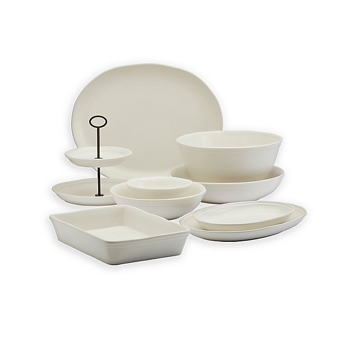 slide 8 of 8, Bee & Willow Home Bee & Willow Bristol Oval Platter Set - Coconut Milk, 2 ct