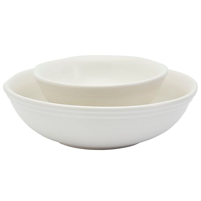 slide 2 of 7, Bee & Willow Home Bee & Willow Bristol Serving Bowl Set - Coconut Milk, 2 ct