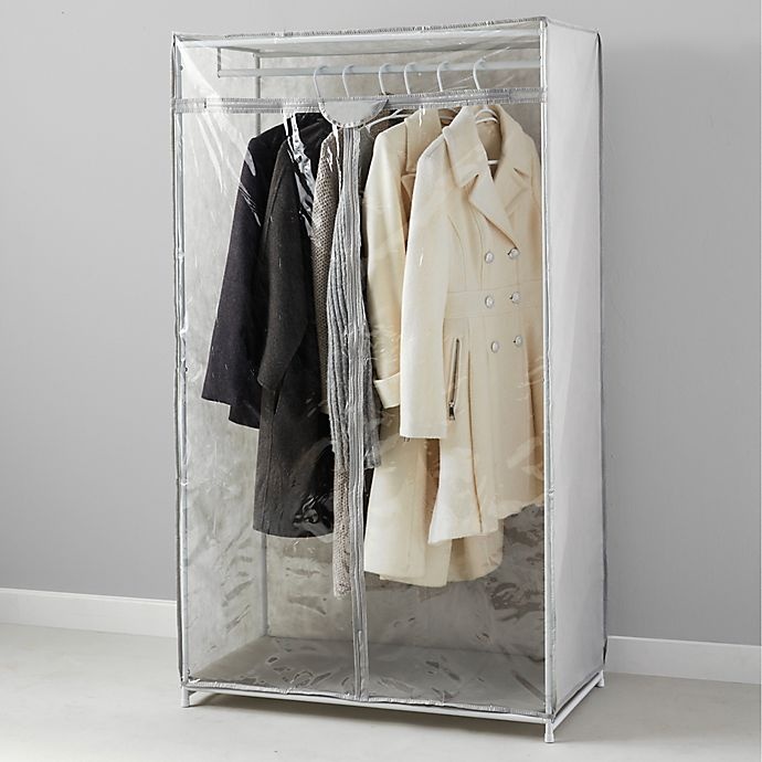 slide 3 of 3, Simply Essential Clothing Closet with Cover, 1 ct