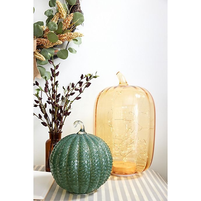 slide 6 of 6, Bee & Willow Home Bee & Willow LED Glass Pumpkin - Tinsel, 16 in