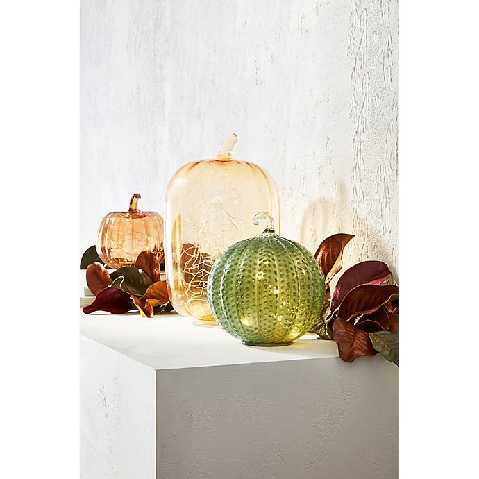 slide 2 of 6, Bee & Willow Home Bee & Willow LED Glass Pumpkin - Tinsel, 16 in