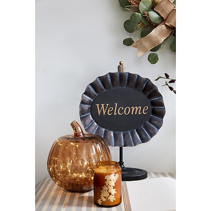 slide 3 of 3, Bee & Willow Home Bee & WillowWelcome" Iron Sitter Sign Decoration", 16 in