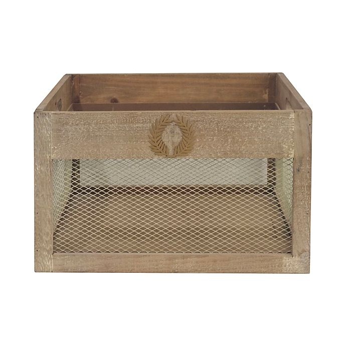 slide 1 of 1, Bee & Willow Home Bee & Willow Wooden Storage Crate - Natural, 1 ct