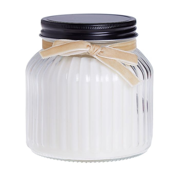 slide 1 of 2, Bee & Willow Home Bee & Willow Vanilla Crème Pressed Glass Jar Candle with Lid, 14 oz