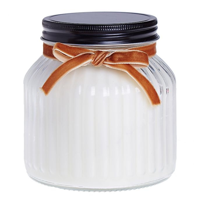 slide 1 of 2, Bee & Willow Home Bee & Willow Harvest Pressed Glass Jar Candle with Lid, 14 oz