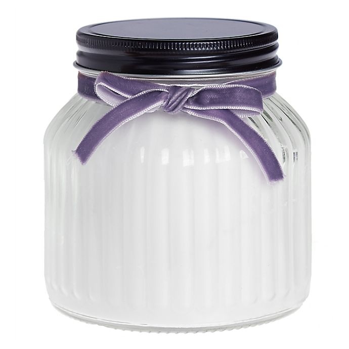 slide 1 of 2, Bee & Willow Home Bee & Willow Falling Leaves Pressed Glass Jar Candle with Lid, 14 oz