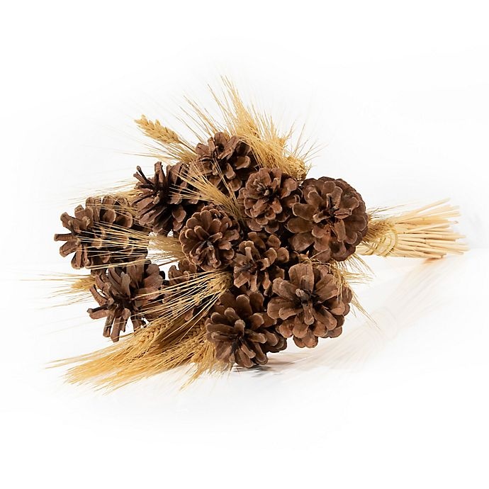 slide 2 of 3, Bee & Willow Home Bee & Willow Pinecone Wheat Bouquet - Brown, 35 in