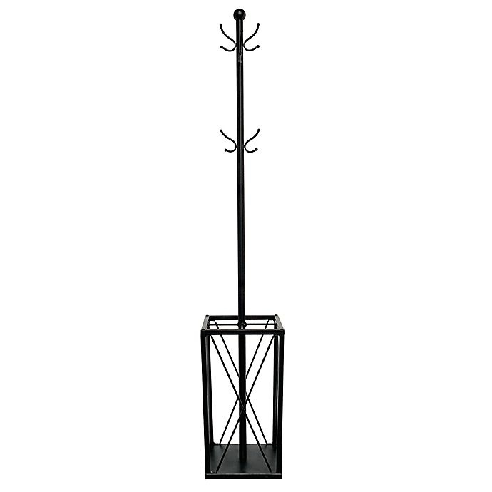 slide 3 of 7, Bee & Willow Home Metal Coat Rack with Umbrella Stand - Black, 1 ct