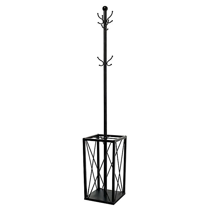 slide 4 of 7, Bee & Willow Home Metal Coat Rack with Umbrella Stand - Black, 1 ct