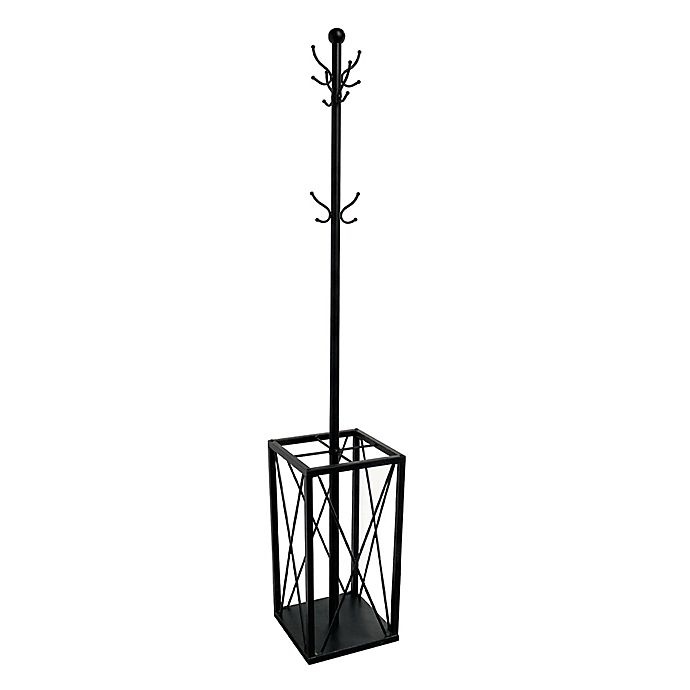 slide 1 of 7, Bee & Willow Home Metal Coat Rack with Umbrella Stand - Black, 1 ct